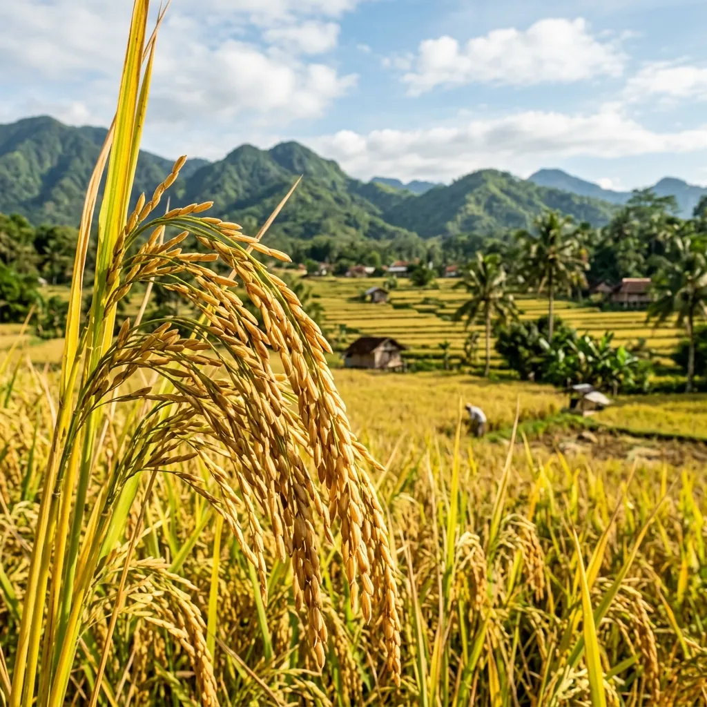 Petani Memanen Gabah Desa Jatiharjo