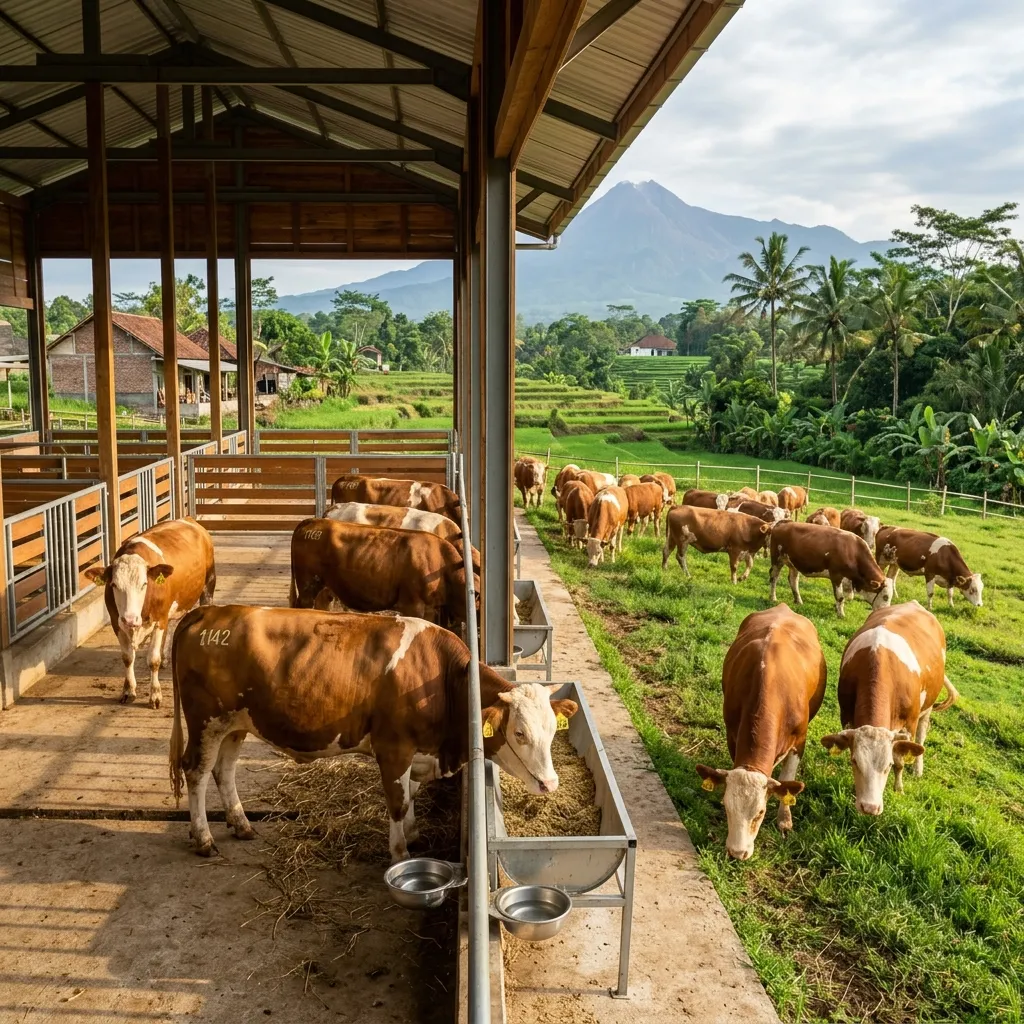 Peternakan Sapi Simmental Desa Jatiharjo